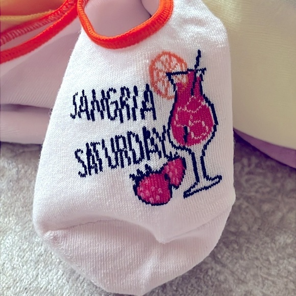 Brand New HUE 7-Pack Sock of the Day Colorful Cocktail Drink Liner Socks No Show - Picture 11 of 16